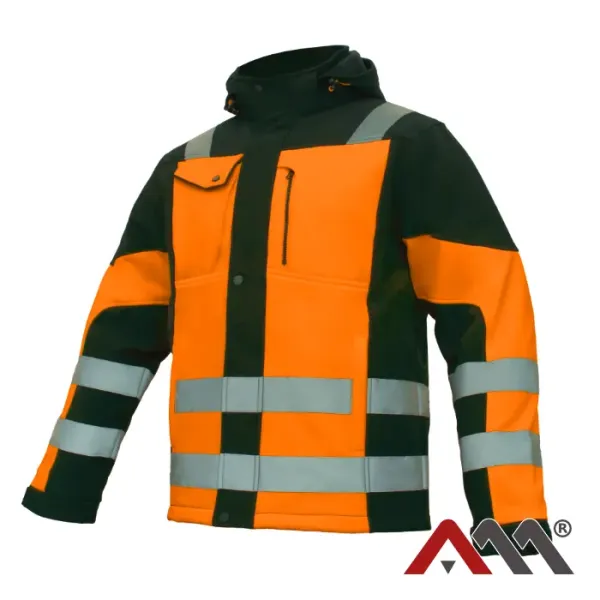 CLASSIC-VIS WIN Orange téli bélelt jól láthatósági softshell dzseki - 1. kép
