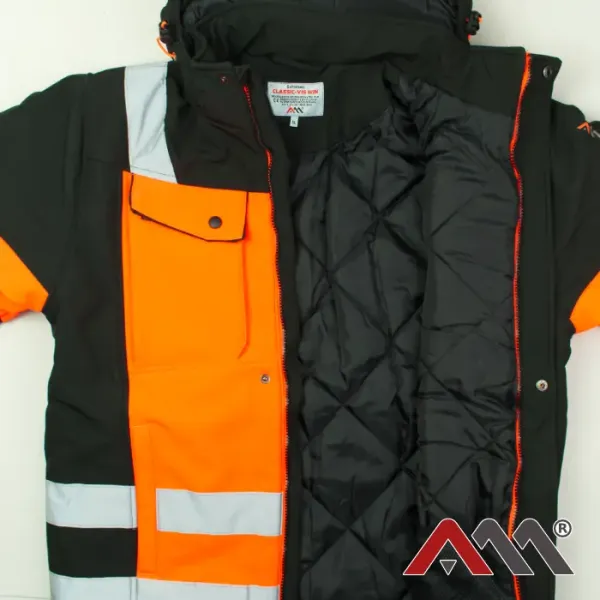 CLASSIC-VIS WIN Orange téli bélelt jól láthatósági softshell dzseki - 2. kép