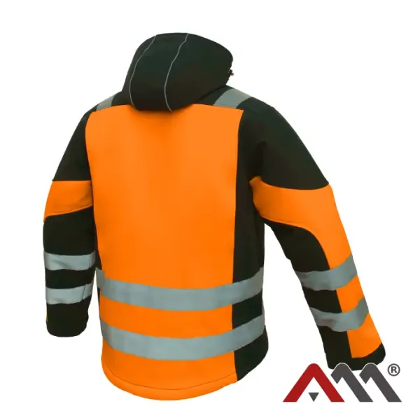 CLASSIC-VIS WIN Orange téli bélelt jól láthatósági softshell dzseki - 3. kép