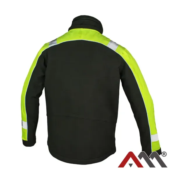 CLASSWORK Yellow jól láthatósági softshell munkavédelmi dzseki (320 g/m²) - 2. kép