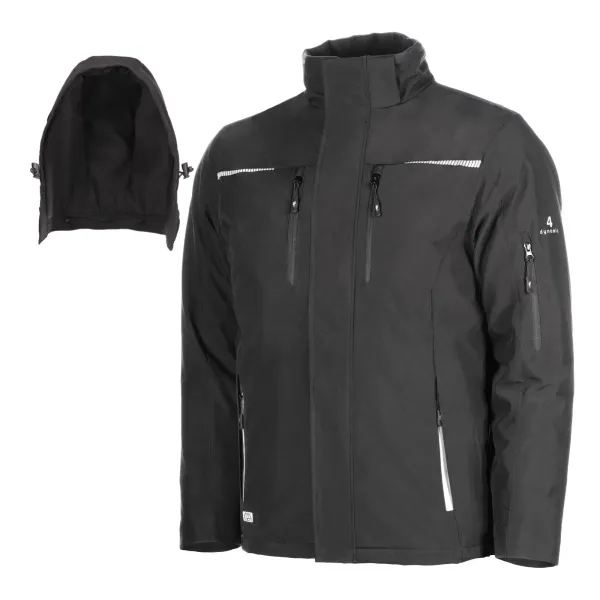 PRESTA fekete bélelt softshell munkavédelmi dzseki (3000 mm) - 2. kép