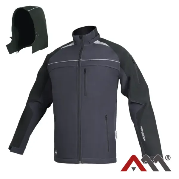 PROFESSIONAL +K szürke softshell munkavédelmi dzseki (3000 mm, 320 g/m²) - 1. kép