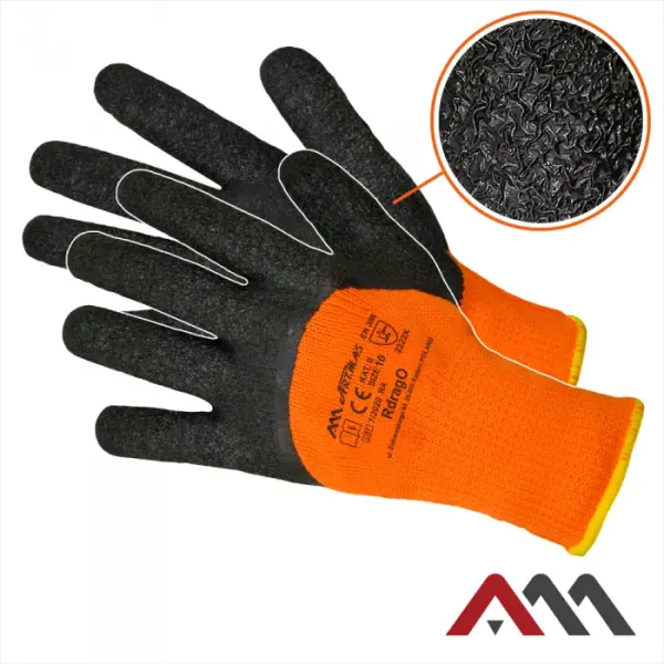 RDRAG ORANGE téli bélelt mártott védőkesztyű (Cat.2) / Narancs RDRAG ORANGE téli bélelt mártott védőkesztyű (Cat.2) / Narancs