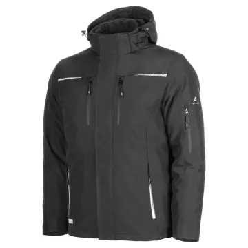 PRESTA fekete bélelt softshell munkavédelmi dzseki (3000 mm) - 1. kép