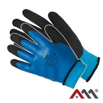 RWnyl2BI Foam W duplán mártott hidegálló téli szerelőkesztyű / Kék RWnyl2BI Foam W duplán mártott hidegálló téli szerelőkesztyű / Kék