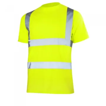 T-Ref Yellow jól láthatósági munkavédelmi póló - elölnézet